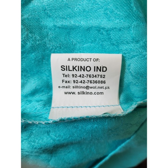 Pakistani Indian Shalwar Kameez Embroidered Teal & Gold Sz S - Picture 12 of 15